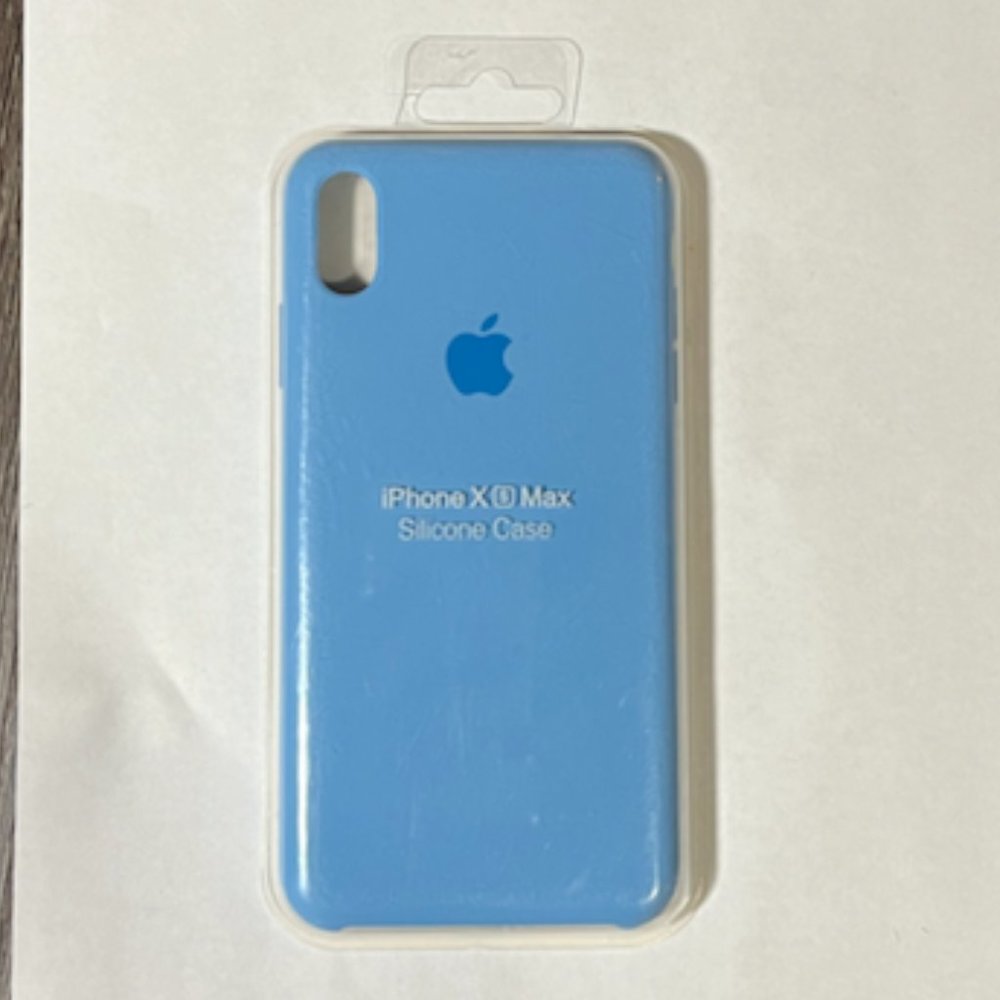 New iphone Xs Max Blue Silicone Case